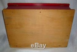 Antique Mercantile Retail Hardware Store Countertop Eagle Lock Wood Display Case
