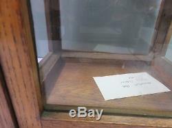 Antique Miniature Oak Display Cabinet c. 1900 Wood Glass Box