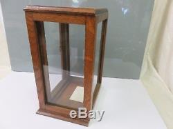 Antique Miniature Oak Display Cabinet c. 1900 Wood Glass Box