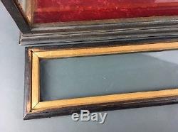 Antique Oak Wood Ship Model Taxidermy Country Store Table Top Display Case