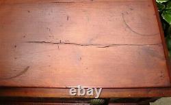 Antique Original Country Store Wood Counter Top Spool Cabinet 2 Drawer