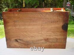 Antique Original Country Store Wood Counter Top Spool Cabinet 2 Drawer