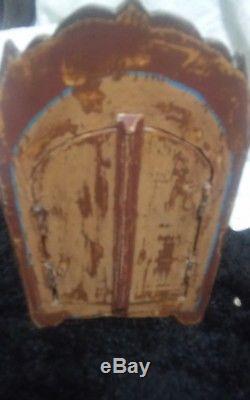 Antique Original Wooden Display Doll Case and. Matching Doll