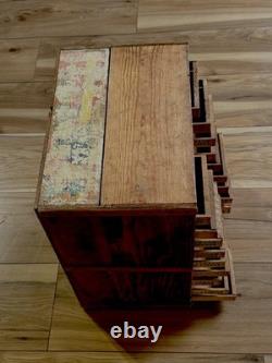 Antique Philadelphia Cream Cheese Cabinet Display Chest Case Wood Box Circa 1930