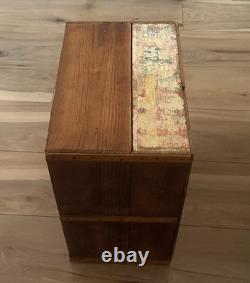 Antique Philadelphia Cream Cheese Cabinet Display Chest Case Wood Box Circa 1930