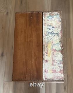 Antique Philadelphia Cream Cheese Cabinet Display Chest Case Wood Box Circa 1930