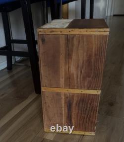 Antique Philadelphia Cream Cheese Cabinet Display Chest Case Wood Box Circa 1930