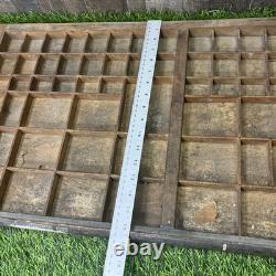 Antique Printers Tray Type Case 86 Compartment 12 Point Letterpress Wood Display