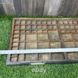Antique Printers Tray Type Case 86 Compartment 12 Point Letterpress Wood Display