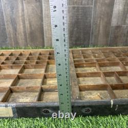 Antique Printers Tray Type Case 86 Compartment 12 Point Letterpress Wood Display Antique Printers Tray Type Case 86 Compartment 12 Point Letterpress Wood Display