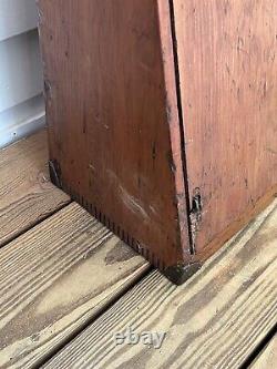 Antique Rice's Seeds Advertising Dovetailed Wood Display Store Case Cabinet