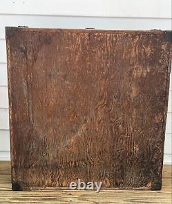 Antique Rice's Seeds Advertising Dovetailed Wood Display Store Case Cabinet