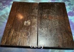 Antique Solid Rosewood Pistol Case French Fitted Deringer Pocket Gun Empty Box