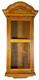 Antique Solid Wood Wooden Wall Display Case Glass Door Cabinet 25 Tall Hanging