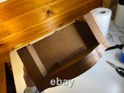 Antique Solid Wood Wooden Wall Display Case Glass Door Cabinet 25 Tall Hanging