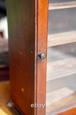 Antique Store Counter Display Case Wood shelf apothecary cabinet Countertop VTG
