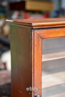 Antique Store Counter Display Case Wood shelf apothecary cabinet Countertop VTG