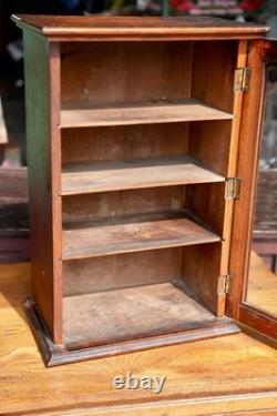Antique Store Counter Display Case Wood shelf apothecary cabinet Countertop VTG