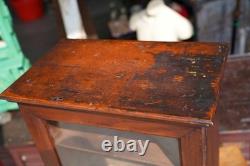 Antique Store Counter Display Case Wood shelf apothecary cabinet Countertop VTG