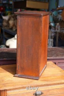 Antique Store Counter Display Case Wood shelf apothecary cabinet Countertop VTG
