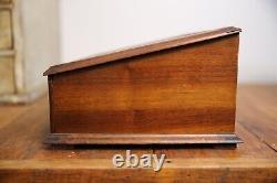 Antique Store Counter wood display case Hickory Mfg vintage cabinet jewelry box
