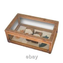 Antique Style Glass Wood Tabletop Display Case Terrarium Jewelry Trinket Box