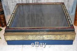 Antique Sunshine Biscuit Tin General Store Display Case Wood Box Base 1930's