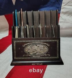 Antique The Boye Needle Company Wood Display Case Countertop Store + Needles