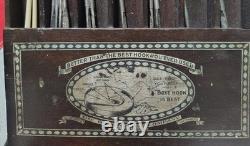 Antique The Boye Needle Company Wood Display Case Countertop Store + Needles