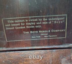 Antique The Boye Needle Company Wood Display Case Countertop Store + Needles