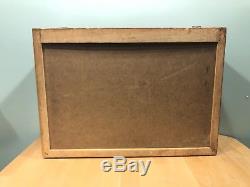 Antique Tool Bit Slanted Wood and Glass Display Case Henry L Hanson Co