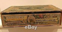 Antique Victorian Medical Store Display Wood Box Mitchell's Plasters Lowell