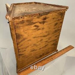 Antique Victorian Mirrored Wood And Glass Wal Curio Display Case