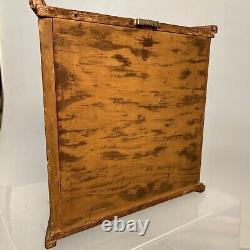 Antique Victorian Mirrored Wood And Glass Wal Curio Display Case