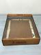 Antique Vintage Squire Cigars Advertising Display Glass Wood Countertop Case Cs6