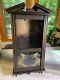 Antique Vintage Wood Wooden Glass Wall Hung Display Case Shadow Box Peacocks