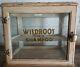 Antique Wildroot Tonic Shampoo Wood & Glass Barber Shop, Store Display Cabinet