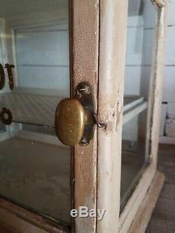 Antique WILDROOT TONIC SHAMPOO Wood & Glass Barber Shop, Store Display Cabinet