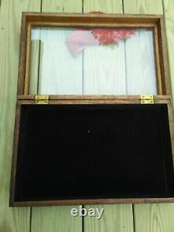 Antique Wood Display Case with Hinged Cover 11 x 18