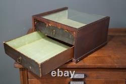Antique Wood Glass Counter Display Case Jewelry Box Watches Vintage Cabinet