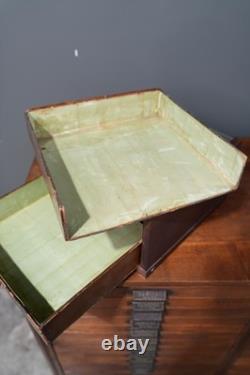 Antique Wood Glass Counter Display Case Jewelry Box Watches Vintage Cabinet