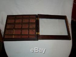Antique Wood & Glass Display Case ESTERBROOK RADIO PENS 11.5x13.5 Store Fixture