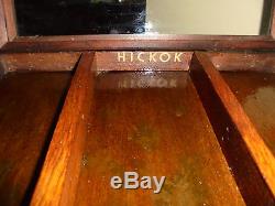 Antique Wood Hickok Advertising Countertop Glass Store Display Case