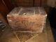 Antique Wood Wooden Blatz Beer Crate Box With Hinged Lid