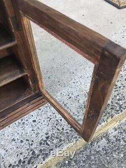 Antique Wood and Glass Counter Top Tower Display Case l14.75 x h18 x w8