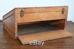 Antique Wood and Glass Display Case Henry L Hanson Co tool bit pocket knives etc