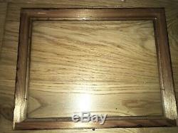 Antique Wooden & Glass Display Storage Case Mounted Edwardian Victorian Keys