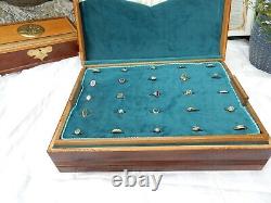 Antique Wooden Multi Ring Jewellery Box