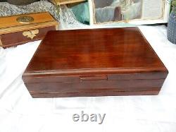 Antique Wooden Multi Ring Jewellery Box