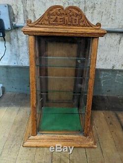 Antique Zeno gum wood display case